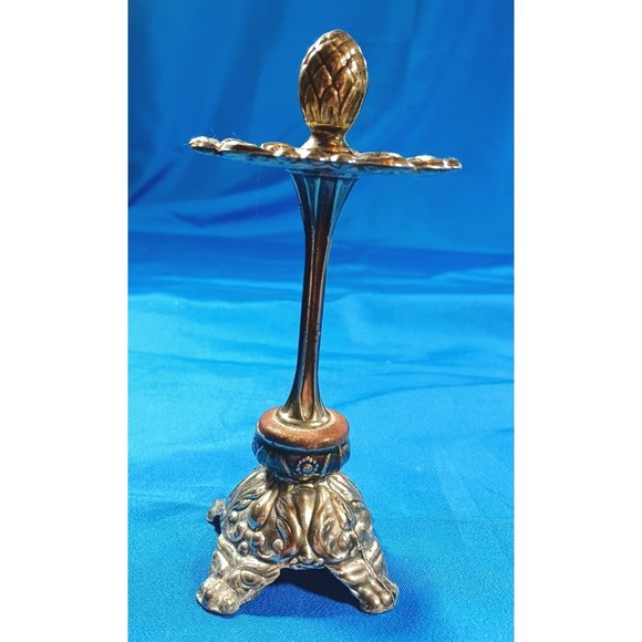 Vintage Victorian Reproduction Ornate Brass Toothbrush Holder 4 Slots - Picture 6 of 9